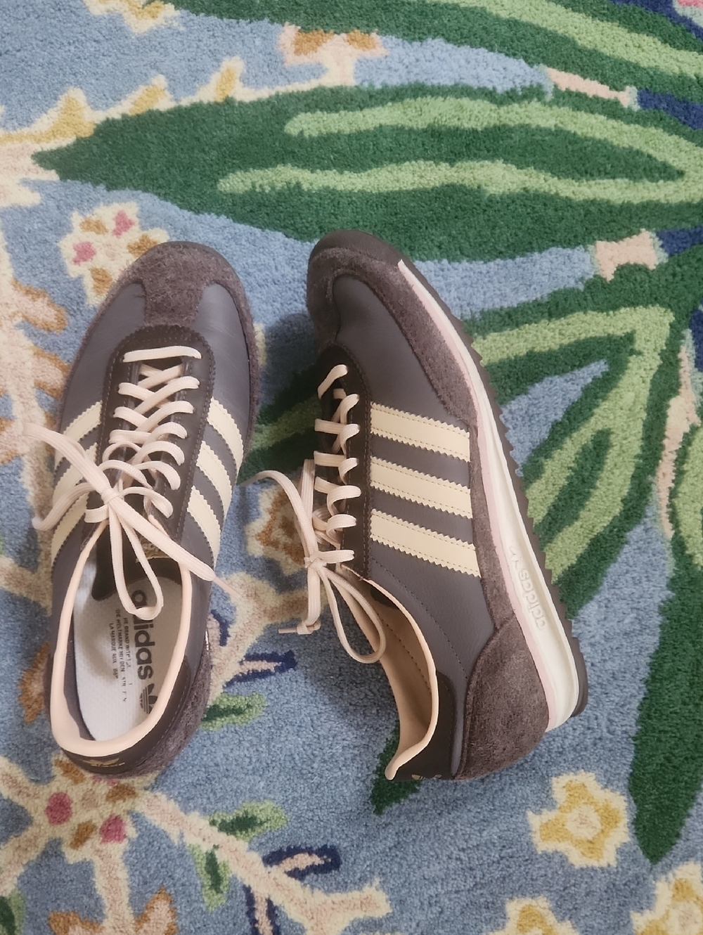 Adidas SL 72 OG Shoes In Charcoal / Crystal Sand / Brown